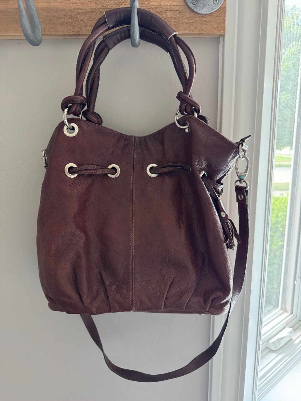 J. Peterman Brown Leather Bag